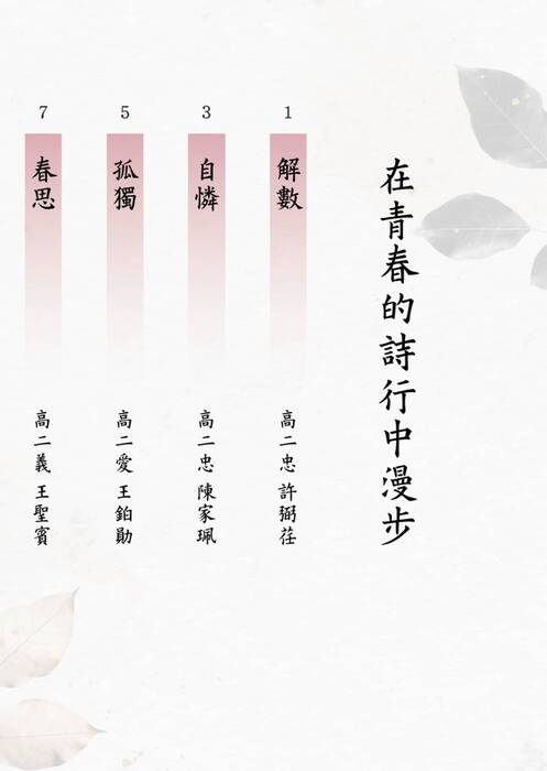在青春的詩行中漫步-單(1)
